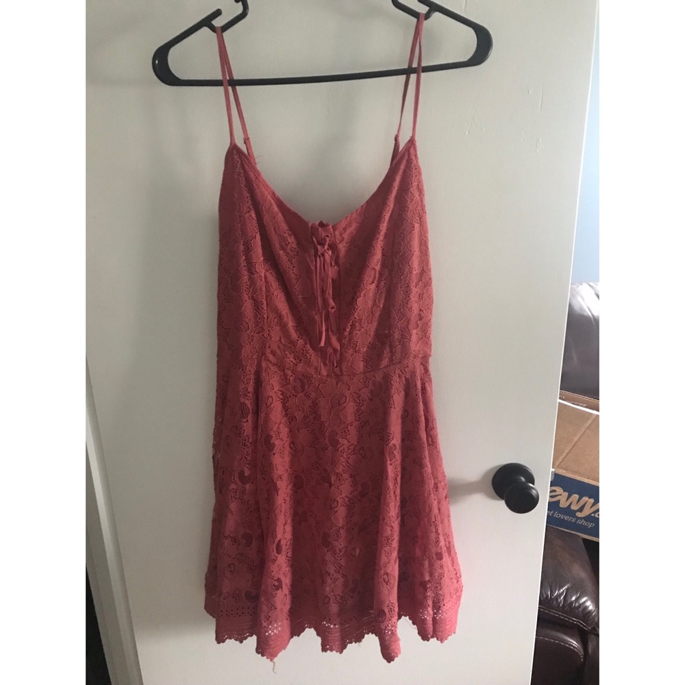 Lace up top dress